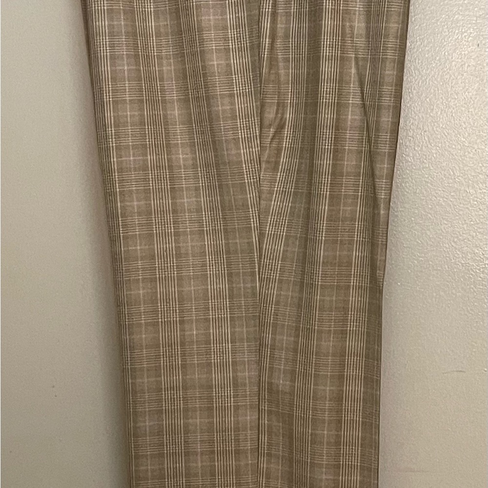 Gold Tan Checkered Suit - image 4